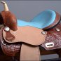 FI120F- WESTERN BARREL RACING TRAIL SADDLE 15 WITH BRIDLE BREAST COLLAR SET