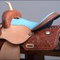 FI120F- WESTERN BARREL RACING TRAIL SADDLE 15 WITH BRIDLE BREAST COLLAR SET