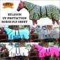 HILASON UV PROTECTION AIRFLOW MESH HORSE FLY SHEET W/ NECK COVER & BELLY WRAP