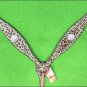 HILASON WESTERN LEATHER HORSE BREAST COLLAR LEOPARD BLING AB STONE CONCHO