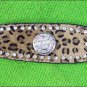 HILASON WESTERN LEATHER HORSE BREAST COLLAR LEOPARD BLING AB STONE CONCHO