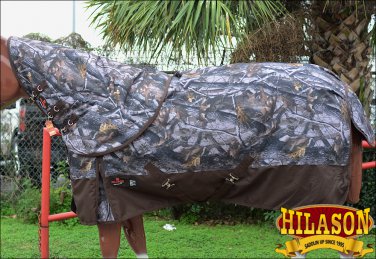 78" HILASON 1200D WATERPROOF POLY TURNOUT HORSE BLANKET NECK COVER CAMO PRINTS