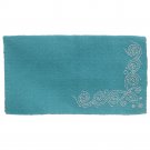 34X38 TOUGH 1 WOOL SADDLE BLANKET WITH DESIGNER DOTS TURQUOISE