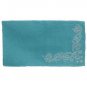 34X38 TOUGH 1 WOOL SADDLE BLANKET WITH DESIGNER DOTS TURQUOISE