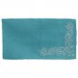 34X38 TOUGH 1 WOOL SADDLE BLANKET WITH DESIGNER DOTS TURQUOISE