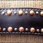 HILASON WESTERN LEATHER HORSE BRIDLE HEADSTALL BREAST COLLAR WITH STUDS - BLACK