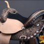 TO104DBRO-F HILASON TREELESS WESTERN BARREL RACING TRAIL PLEASURE SADDLE 14"