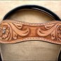 HILASON WESTERN LEATHER HORSE BRIDLE HEADSTALL BREAST COLLAR TAN W/ PINK FRINGES