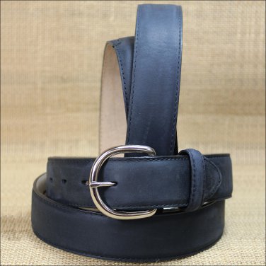 44" SILVER CREEK CLASSIC WESTERN BLACK LEATHER MEN BELT 1-3/8" Wide