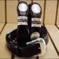 BROWN TONY LAMA CUTTING CHAMP SCALLOP WESTERN FORMAL CASUAL COWBOY LEATHER BELT