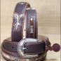 34 inch TONY LAMA TAN LEATHER DIAMOND RIVER WESTERN MEN BELT