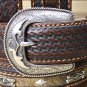 34 inch TONY LAMA TAN LEATHER DIAMOND RIVER WESTERN MEN BELT