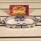 HILASON BRUSHED STAINLESS STEEL 3 HEARTS LADIES SPURS CHAPS GUARD
