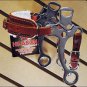 WESTERN ADJUSTABLE FLEECE LINED LEATHER NOSEBAND HACKAMORE BIT WITH CURB CHAIN
