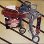 WESTERN ADJUSTABLE FLEECE LINED LEATHER NOSEBAND HACKAMORE BIT WITH CURB CHAIN