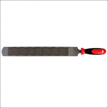 HILASON WESTERN 14" TANGED RASP W/ SMOOTHING PLASTIC HNDL RED HOOF RASP