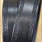 BLACK 1.5in CASUAL LEATHER BELT TRIPLE STITCHED EMBOSSED MADE IN USA