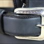 44x1 1/2" 3D BLACK MENS WESTERN FASHION LEATHER BELT REMOVABLE BUCKLE