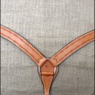 S321 HILASON WESTERN HAND TOOL BARB WIRE LEATHER HORSE BREAST COLLAR TAN