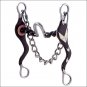 HILASON ANTIQUE BROWN ROPING HORSE BIT MEDIUM PORT CORRECTION MOUTH