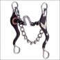 HILASON ANTIQUE BROWN ROPING HORSE BIT MEDIUM PORT CORRECTION MOUTH