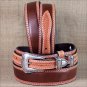 38X1 3/8" 3D NATURAL MENS WESTERN FASHION RANGER TAN LEATHER BELT SILVER BUCKLE