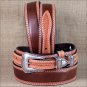 34X1 3/8" 3D NATURAL MENS WESTERN FASHION RANGER TAN LEATHER BELT SILVER BUCKLE