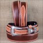 34X1 3/8" 3D NATURAL MENS WESTERN FASHION RANGER TAN LEATHER BELT SILVER BUCKLE