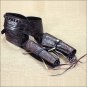38 in HAND CARVED WESTERN COWBOY LEATHER GUN HOLSTER 45 CALIBER RIGHT HAND BLACK