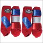 SML PROFESSIONAL CHOICE SPORTS MEDICINE HORSE LEG BOOTS 4 PACK RED GLITTER