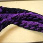 PURPLE BLACK BRAIDED POLY BARREL RACING CONTEST REINS FLAT W/EASY GRIP KNOTS 1 I