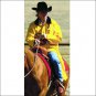BLACK / YELLOW M&F WESTERN ADULT WEATHERPROOF PVC SADDLE SLICKER DETACHABLE HOOD