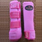 LARGE HILASON GLITTER PINK HORSE REAR LEG PROTECTION ULTIMATE SPORTS BOOTS PAIR