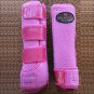 LARGE HILASON GLITTER PINK HORSE REAR LEG PROTECTION ULTIMATE SPORTS BOOTS PAIR
