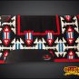FE344-F HILASON WESTERN NEW ZEALAND WOOL SADDLE BLANKET RED BLACK