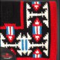FE344-F HILASON WESTERN NEW ZEALAND WOOL SADDLE BLANKET RED BLACK