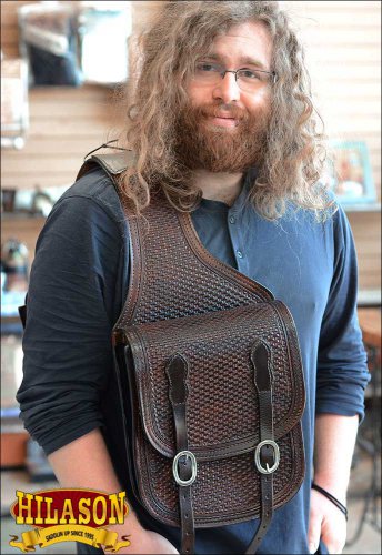 BG106DBSHL-F HILASON WESTERN LEATHER SADDLE SHOULDER BAG