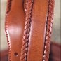 32 X 1 1/4" 3D COGNAC MENS DRESS LEATHER BELT W/ LACED EDGE REMOVABLE BUCKLE