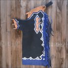 CH248V1-F HILASON BULL RIDING SOFT SMOOTH LEATHER RODEO WESTERN CHAPS