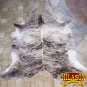 HS1176-F HILASON HAIR ON LEATHER PURE BRAZILIAN COWHIDE SKIN RUG CARPET NATURAL