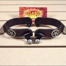 HILASON ANTIQUE BROWN LADIES SPURS WITH RANGER STAR CONCHO