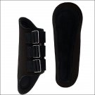 LARGE WEAVER BLACK NEOPRENE HORSE LEG SPLINT BOOTS SUEDE PADDING