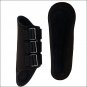 LARGE WEAVER BLACK NEOPRENE HORSE LEG SPLINT BOOTS SUEDE PADDING