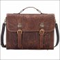 AW855 AMERICAN WEST CHESTNUT BROWN LEATHER BRIEFCASE LAPTOP BAG HANDBAG