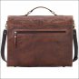 AW855 AMERICAN WEST CHESTNUT BROWN LEATHER BRIEFCASE LAPTOP BAG HANDBAG