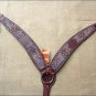 HILASON WESTERN LEATHER HORSE BRIDLE HEADSTALL BREAST COLLAR MAHOGANY TURQUOISE