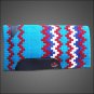 FE128-F HILASON WESTERN NEW ZEALAND WOOL HORSE SADDLE BLANKET BLUE TURQUOISE RED