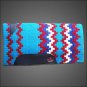 FE128-F HILASON WESTERN NEW ZEALAND WOOL HORSE SADDLE BLANKET BLUE TURQUOISE RED