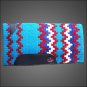 FE128-F HILASON WESTERN NEW ZEALAND WOOL HORSE SADDLE BLANKET BLUE TURQUOISE RED