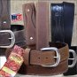 BLACK 1.5in LEATHER RANGER BELT CLASSIC 3 PIECE STYLING MADE IN USA